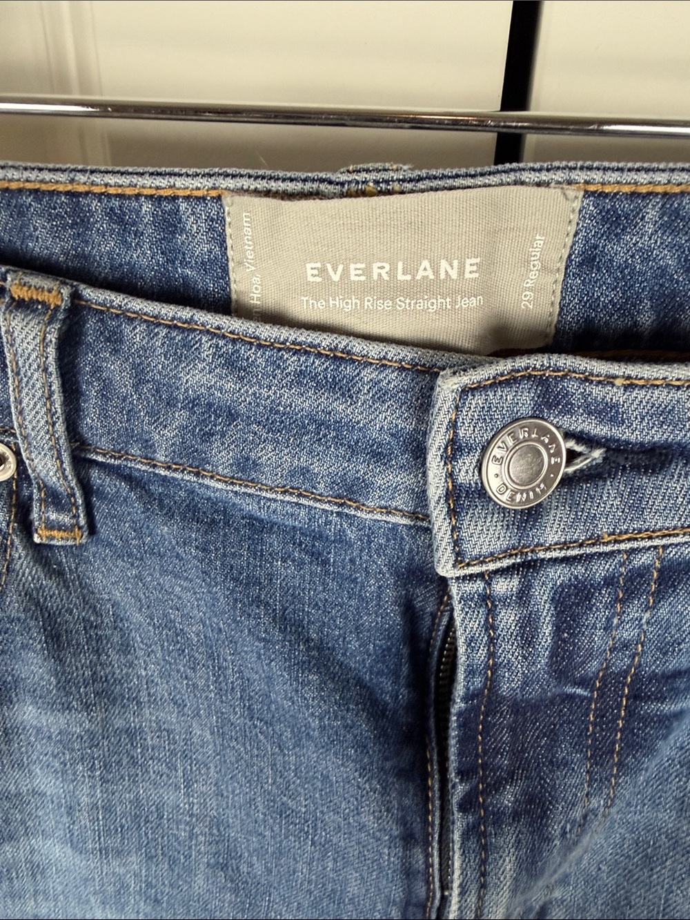 Everlane High Rise Straight Leg Jeans - Picture 7 of 9